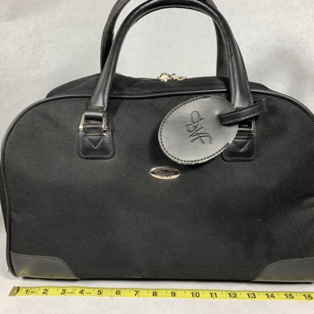 Diane Von Furstenberg Black Small Duffel Bag with Hardware